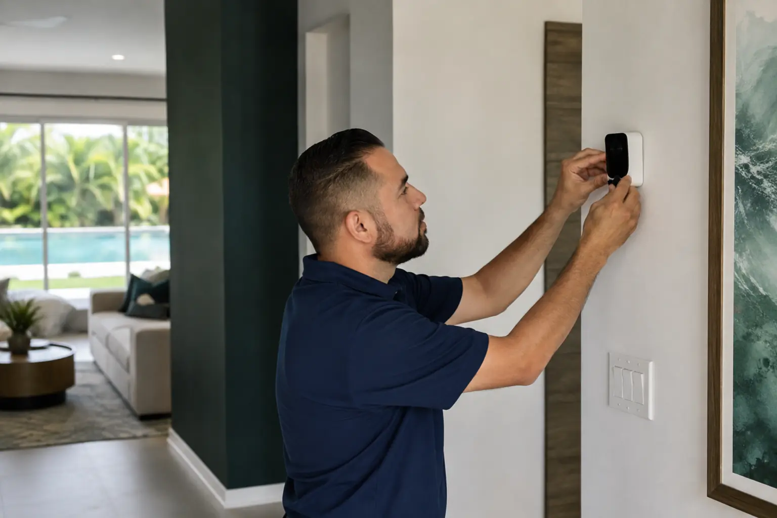 Professional installation of a modern security and smart-home system